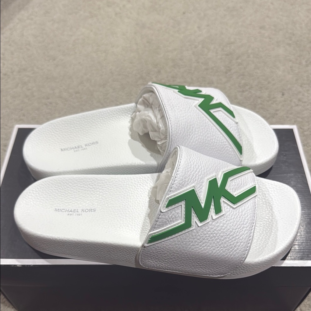 Michael Kors Dawson Slide in Bright White